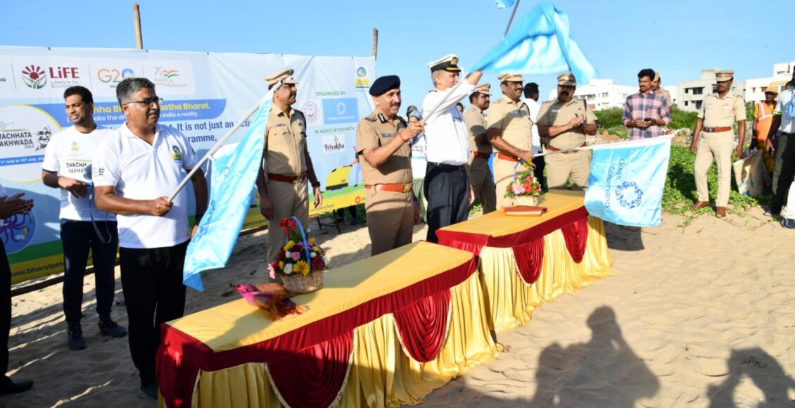 COP flag off Beach clean up drive (1)