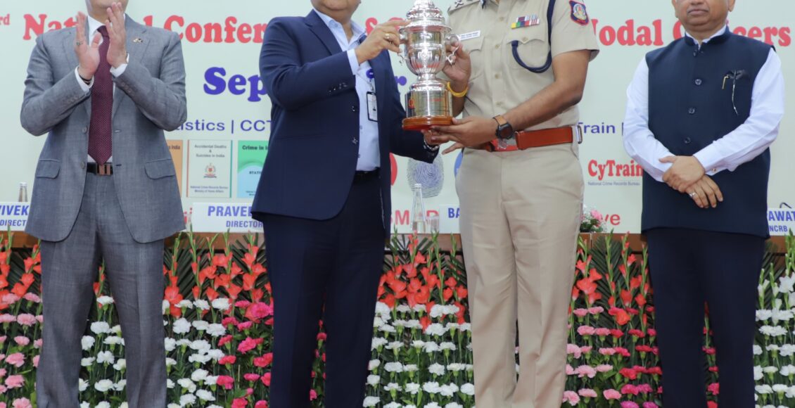 Addl.COP south received NCRB award